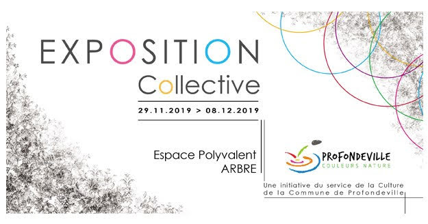 1ère exposition collective à l'espace polyvalent de Arbre accueillant 13 artistes de l'entité.